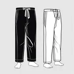 loose-fitting black karate gi pants image